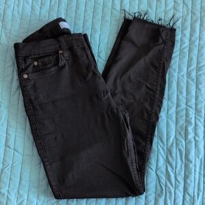 7 For All Mankind Black b(air) Stretchy Skinny Jeans Size 29